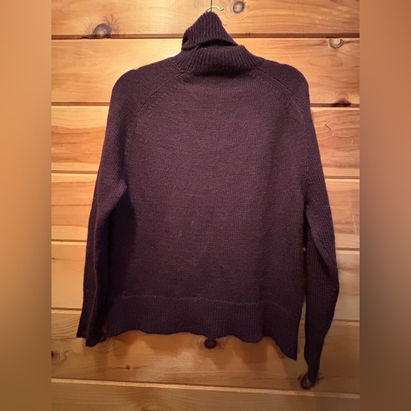 J. Crew women’s wool blend burgundy turtleneck sweater size XS - Picture 6 of 9